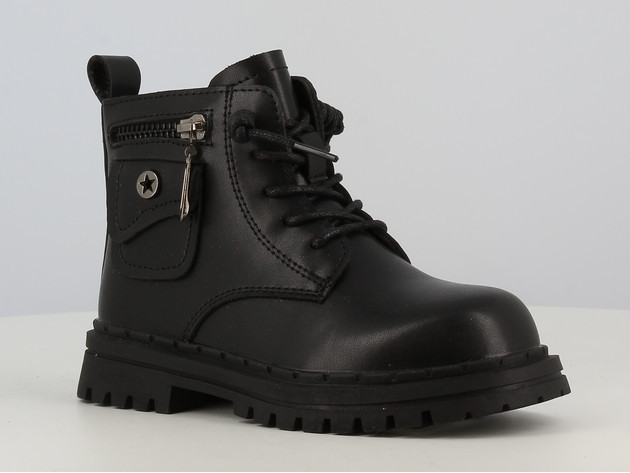 Bottines Filles Noire B850110 – du 25 au 30 – lot de 18 paires